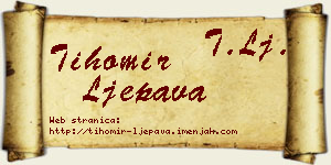 Tihomir Ljepava vizit kartica